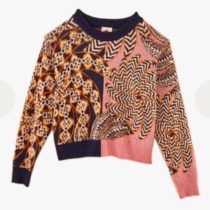Farm Rio Mixed Yawanawa Vanahu Sweater Wool Blend Large New with Tag